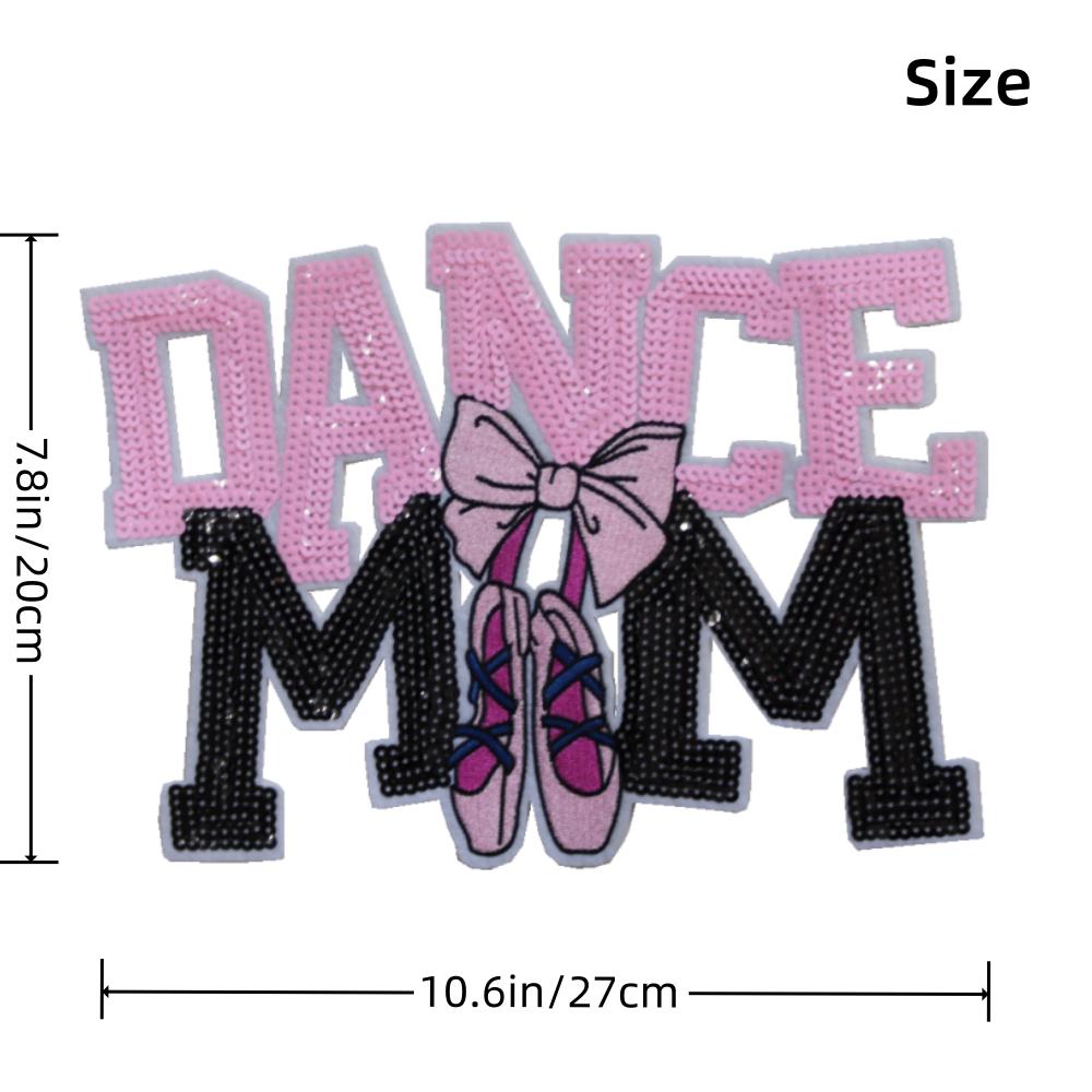 Dance Mom Iron On Patch, Dance Sequin DIY Patch